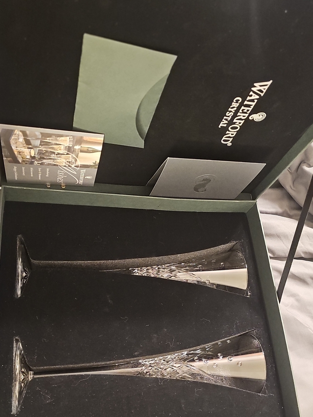 Waterford Wishes Happy Celebration Toasting Flutes